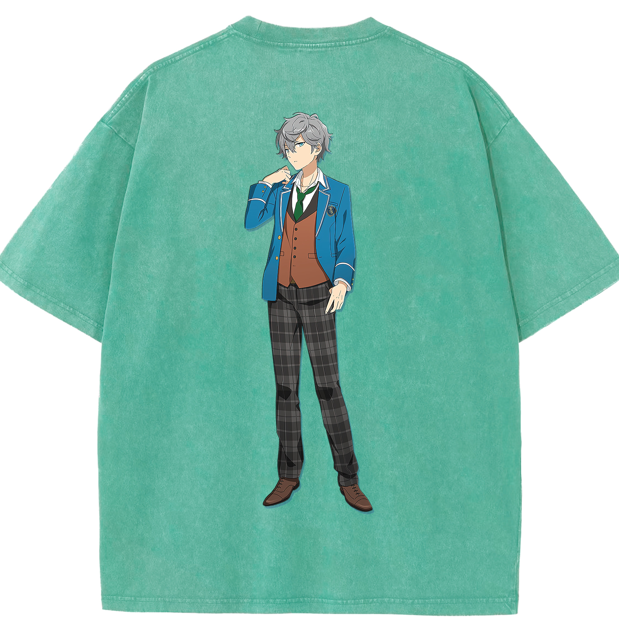 （画像用） あんさんぶるスターズ! Ensemble Stars 綿100% ヴィンテージ風 半袖Tシャツ（背面プリント）